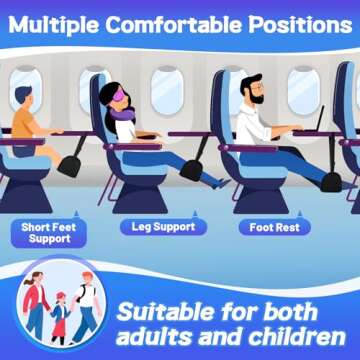 Airplane Foot Rest Hammock - Comfort for Long Flights