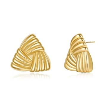 Trendy Gold Chunky Earrings for Women - MOROTOLE