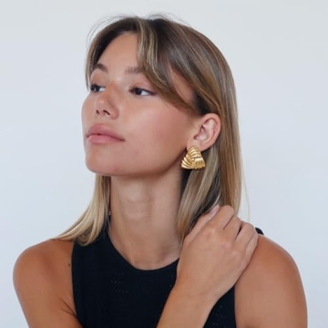 Trendy Gold Chunky Earrings for Women - MOROTOLE