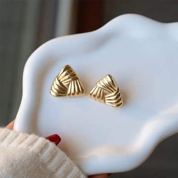 Trendy Gold Chunky Earrings for Women - MOROTOLE