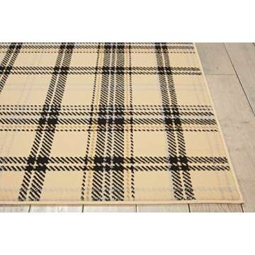 Nourison Grafix Stylish Cream/Black Area Rug 5'3''x7'3''