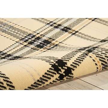Nourison Grafix Stylish Cream/Black Area Rug 5'3''x7'3''