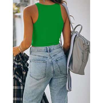 Stylish High Neck Racerback Crop Top for Casual Looks