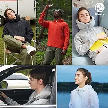 Pillowdy Full-Zip Hoodie with Built-in Neck Pillow