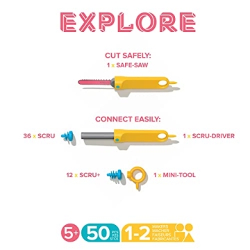 Makedo Explore Toolbox for Kids | Eco-Friendly Construction Creativity