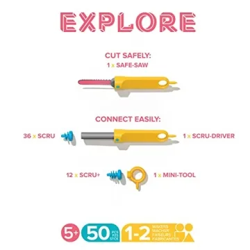 Makedo Explore Toolbox for Kids | Eco-Friendly Construction Creativity