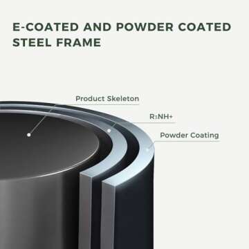 Grand patio Genmai-3pc Steel Bistro Set