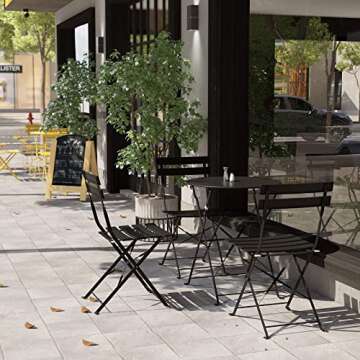 Grand patio Genmai-3pc Steel Bistro Set