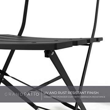 Grand patio Genmai-3pc Steel Bistro Set