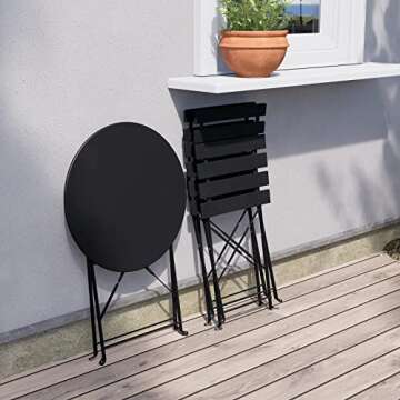 Grand patio Genmai-3pc Steel Bistro Set