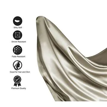 Lanest Satin Sheets Queen - Luxurious Bed Set Taupe