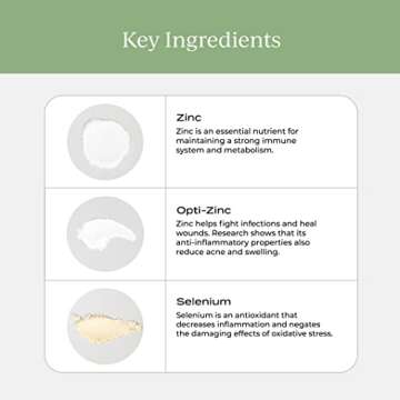 CYMBIOTIKA Zinc Complex, High Absorption Zinc Supplement with Copper, Including Zinc Picolinate, Zinc Monomethione, & Sucrosomial Zinc, Powerful Immune System Booster for Adults, Non-GMO, 30 Capsules