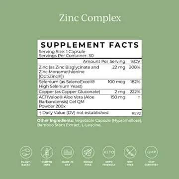 Cymbiotika Zinc Complex for Immune Support and Vitality