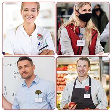 PANTIDE 8Pcs Holiday Badge Reels Love Heart Clover Bunny Embroidered Retractable Felt Name ID Card Decorative Badge Holders with Alligator Clip for Independence Thanksgiving Day Christmas Halloween