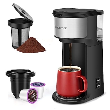 Ranbomer 2-in-1 Single Serve Coffee Maker: Brew K Cups & Ground Coffee Fast