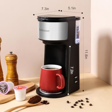 Ranbomer 2-in-1 Coffee Maker for K Cups & Ground Coffee