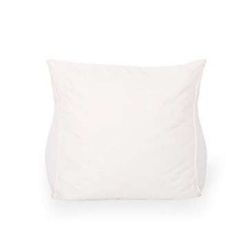 Great Deal Furniture GDFStudio Outdoor Contemporary Water Resistant Fabric Bean Bag Chair, White