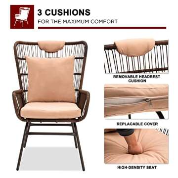 Amopatio Bistro Set 3-Piece Outdoor Furniture Set