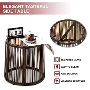 Amopatio Bistro Set 3-Piece Outdoor Furniture Set