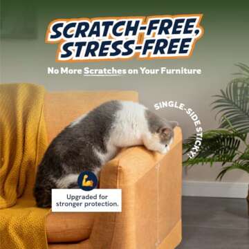 Panther Armor 10-Pack Furniture Protectors from Cats, w/ 60 Pins (Optional for Extra Security), Couc...