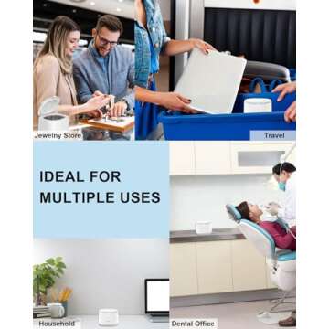 BCOM Retainer Cleaner Machine, 46kHz Professional Portable Ultrasonic Retainer Jewelry Cleaner for Dental Retainer, Mouth Guard, Watch, Ring, Jewelry Cleaners Machine - Household Use, White