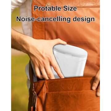 BCOM Retainer Cleaner Machine, 46kHz Professional Portable Ultrasonic Retainer Jewelry Cleaner for Dental Retainer, Mouth Guard, Watch, Ring, Jewelry Cleaners Machine - Household Use, White