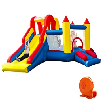 Umbalir InfIatable Bounce House for Kids 3-8 yr, Bouncy House Accommodate 4-6 Kids, Fun and Safe Ind...
