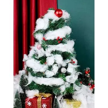 Riakrum Christmas Fake Snow Indoor Artificial Fluffy Snow Blanket for Christmas Fake Decor, Tree, Ta...