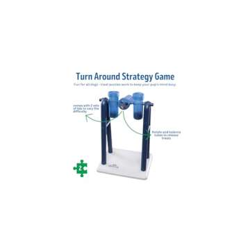 TRIXIE Mad Scientist Turn Around Dog Puzzle Toy, Intermediate (Level 2) Strategy Game, Dog Activity Treat Toy for Dogs