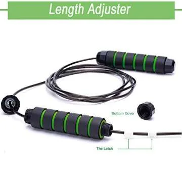 Jump Ropes, ZODAE Tangle-Free Ball Bearings Skipping Rope, Jump Ropes with 6" Memory Foam Ideal for Fitness, Home Exercise & Slim Body