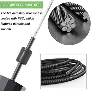 Jump Ropes, ZODAE Tangle-Free Ball Bearings Skipping Rope, Jump Ropes with 6" Memory Foam Ideal for Fitness, Home Exercise & Slim Body