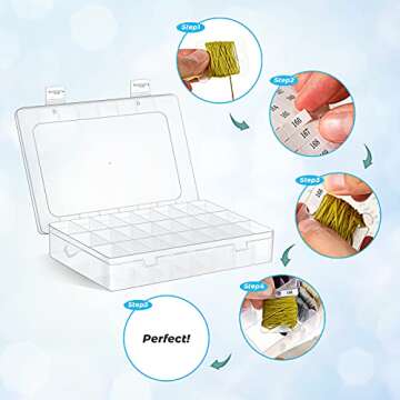 Queekay Embroidery Floss Organizer Set for Thread Storage
