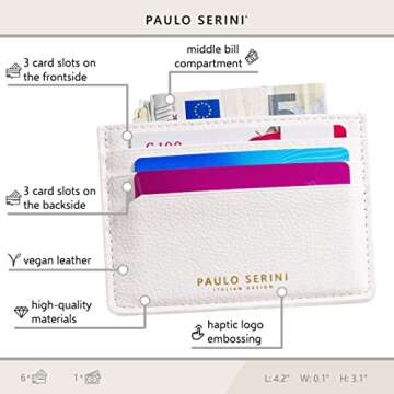 Stylish Vegan Leather Card Holder for All - PAULO SERINI
