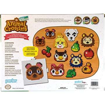 Perler 80-54498 Animal Crossing Deluxe Box Fuse Bead Kit for Kids and Adults, Pattern Sizes Vary, Mu...