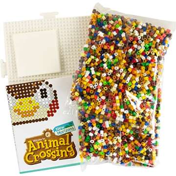 Perler 80-54498 Animal Crossing Deluxe Box Fuse Bead Kit for Kids and Adults, Pattern Sizes Vary, Multicolor, 4004pcs