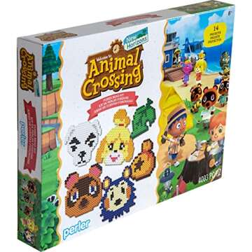 Perler 80-54498 Animal Crossing Deluxe Box Fuse Bead Kit for Kids and Adults, Pattern Sizes Vary, Multicolor, 4004pcs
