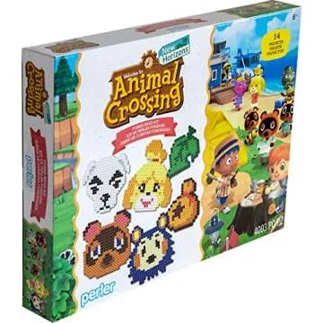 Perler 80-54498 Animal Crossing Deluxe Box Fuse Bead Kit for Kids and Adults, Pattern Sizes Vary, Multicolor, 4004pcs