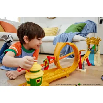 Hot Wheels Mario Kart Jungle Kingdom Raceway Playset for Kids