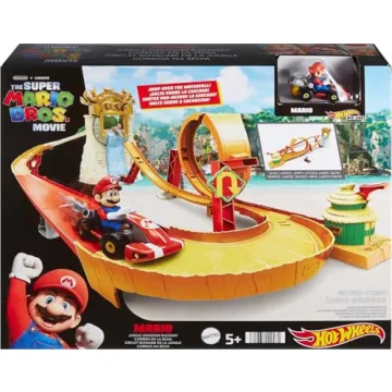 Hot Wheels Mario Kart Jungle Kingdom Raceway Playset for Kids