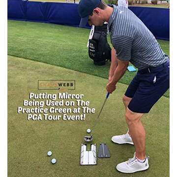 Putting Mirror 12" x 6" - Get Instant Feedback to Improve Your Stroke with This Golf Putting Alignme...