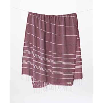 Teema Large Turkish Beach Towel Bundle - 100% Turkish Cotton - Sand Free - Fast Drying - Versatile and Multi-Use - The Simple Classics Bundle