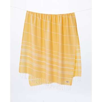 Teema Large Turkish Beach Towel Bundle - 100% Turkish Cotton - Sand Free - Fast Drying - Versatile and Multi-Use - The Simple Classics Bundle