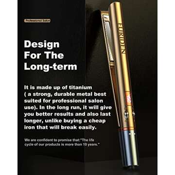 FURIDEN Hair Straightener and Curler 2 in 1, Flat Iron Curling Iron in One, Flat Iron Hair Straightener, No Frizz | Long-Lasting Finish