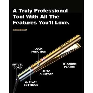 FURIDEN Hair Straightener and Curler 2 in 1, Flat Iron Curling Iron in One, Flat Iron Hair Straightener, No Frizz | Long-Lasting Finish