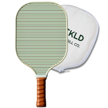 PICKLD Stylish Premium Pickleball Paddle Racket | Durable Fiberglass Surface | Honeycomb Core | Perf...