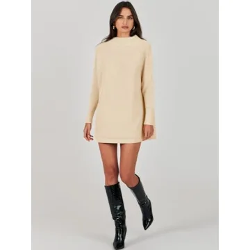 Stylish ANRABESS Oversized Turtleneck Sweater for Women