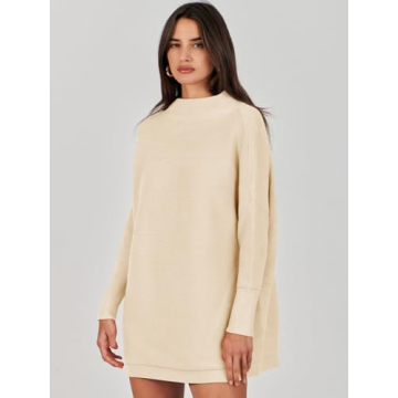 Stylish ANRABESS Oversized Turtleneck Sweater for Women
