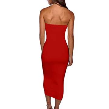 BORIFLORS Bodycon Midi Tube Dress for All Occasions