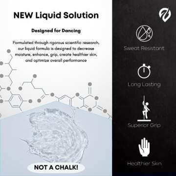 EVMT Brands Liquid Chalk, Mess Free Gym Chalk for Weightlifting, Gymnastics, Rock Climbing, Dancing....