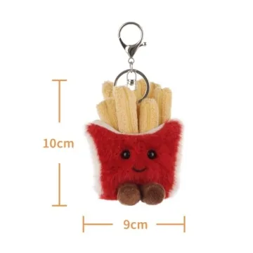 Adorable 3.6" Fresh French Fries Keychain for Kids